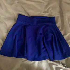 blue mini skirt